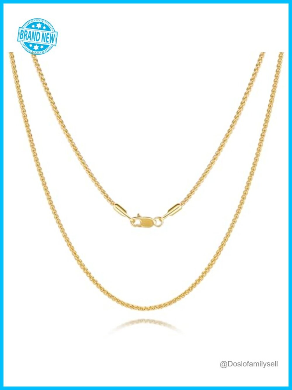 14K Gold Plated Franco Chain Necklace Men Women 1.3mm 1.5mm 24"